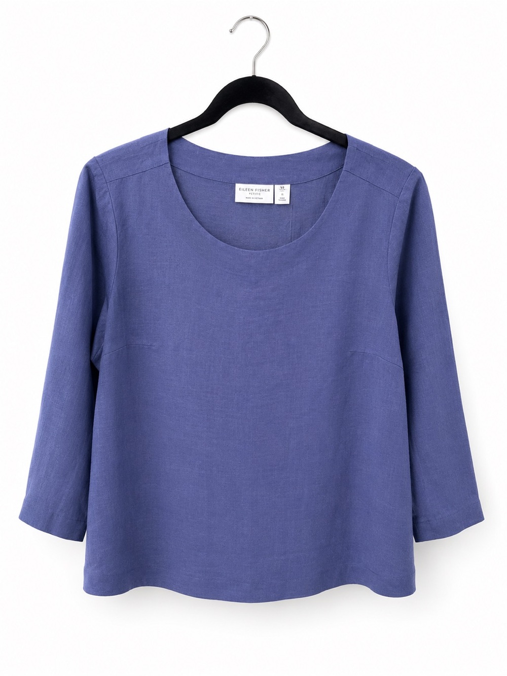 Martha Stewart Collection 100% Linen Purple 3/4 Sleeve Top – XL